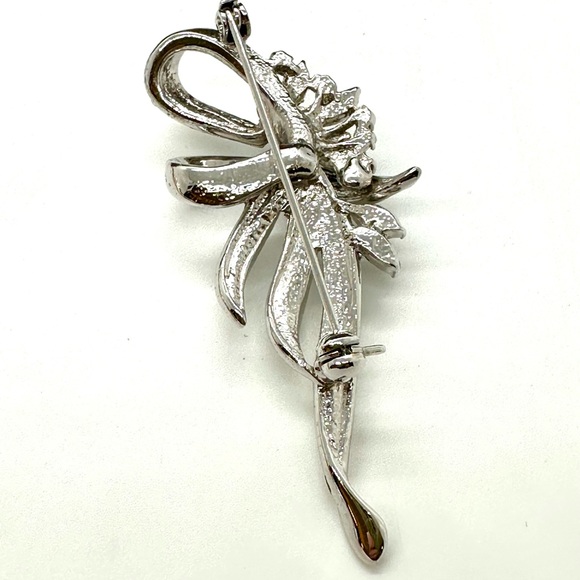 Vintage Blue Rhinestone Brooch - Picture 8 of 11